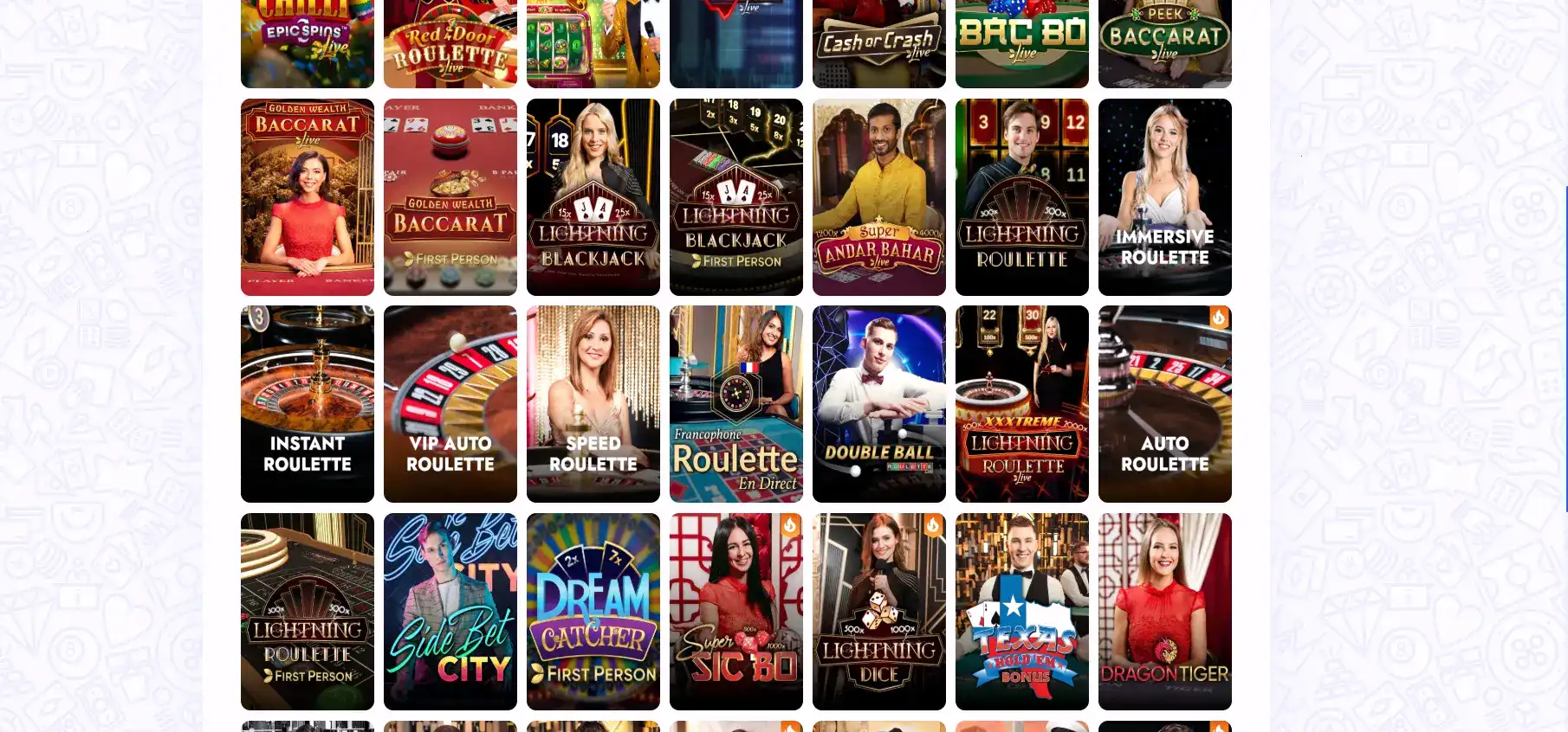 Интерфейс игровых автоматов Вулкан Платинум